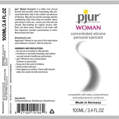 pjur WOMAN Silicone Lubricant label