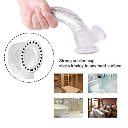LONOVE Realistic Clear Dildo suction cup