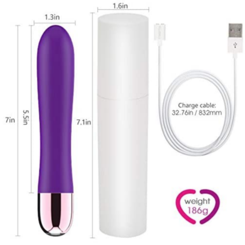 LUXELUV Ultra Soft Bendable Rechargeable Dildo Vibrator dimensions
